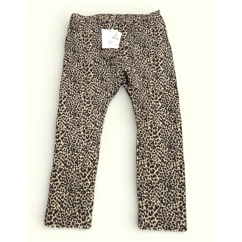 Sandrine Rose x Free People Harem Pants Size Medium French Terry Leopard Baggy